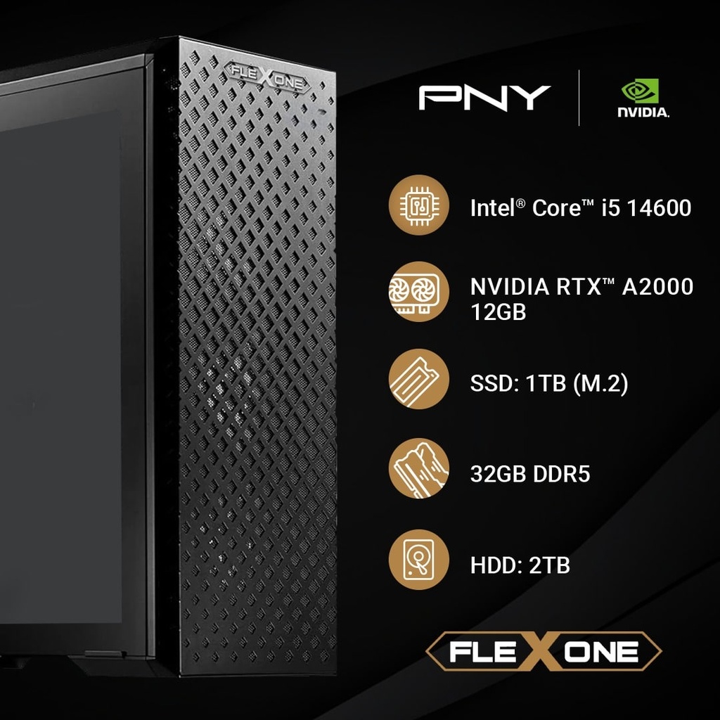 Computadora                 Flexone Ws Proart Intel Core I5 14600 32gb Ddr5 B760 1tb SSD M.2 2tb HDD 650w 80+ Wc240mm Wifi Nvidia Pny Quadro A2000 12gb Gddr6