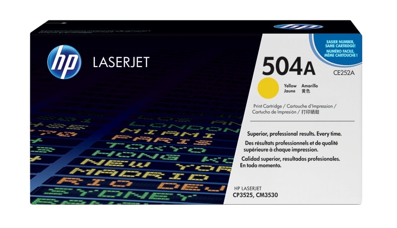 CARTUCHO HP 504A AMARIALLO LASERJET CP3525/CM3530 (CE252A)