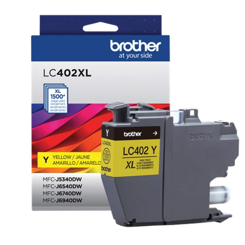 Cartucho Brother Tinta Amarilla Alto Rendi 1500 Pag (lc402xlys)