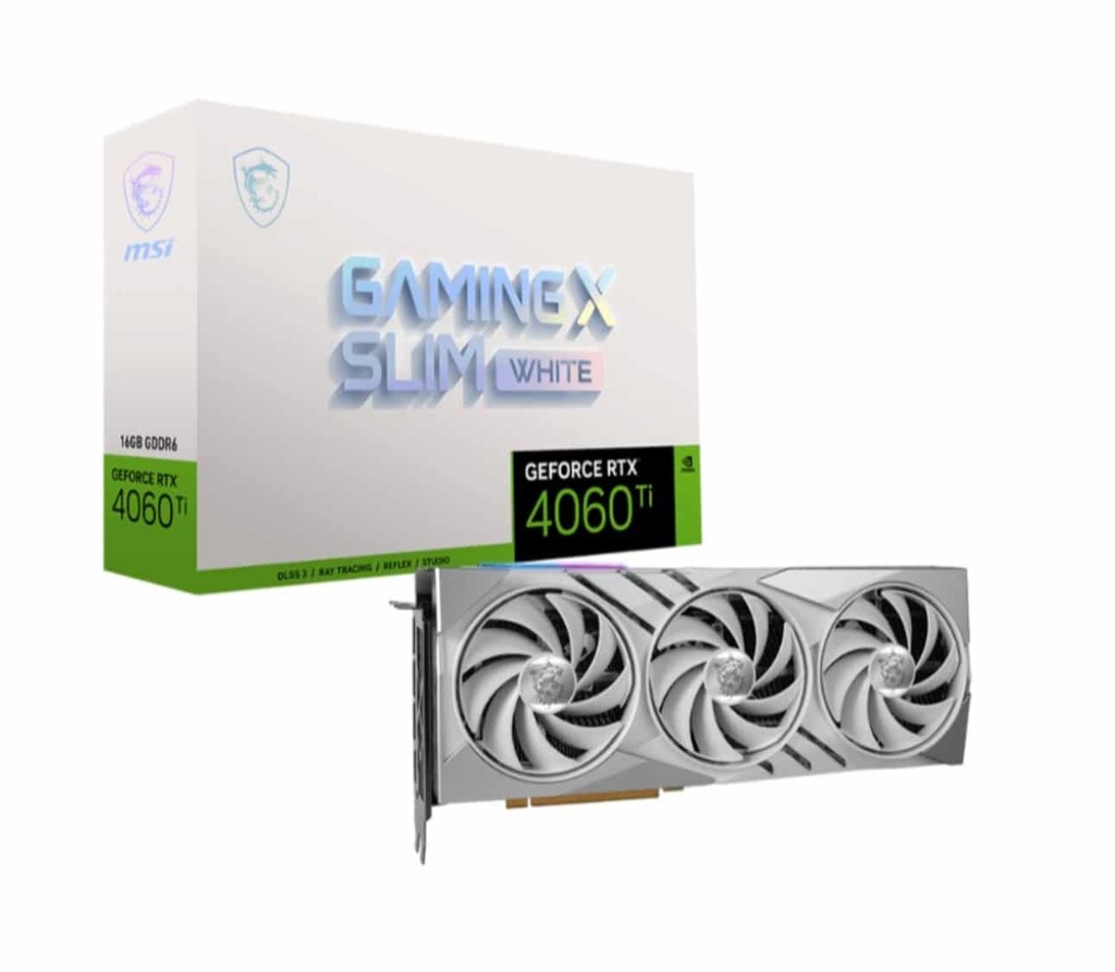 Tarjeta                                                                                                                                                                               De Video Msi Nvidia Geforce Rtx 4060 Ti Gaming X Slim White 16