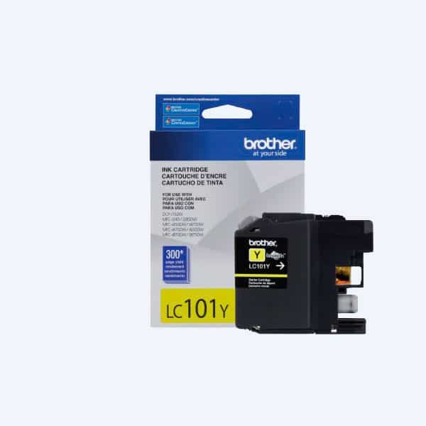 Cartucho  De Tinta Brother Lc101y Amarillo Rendimiento De 300 Pag P/j87