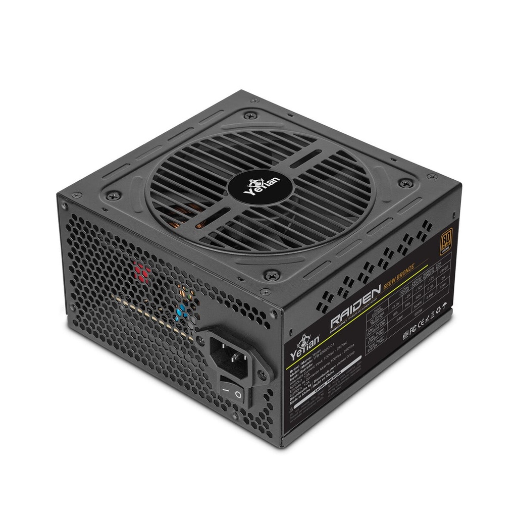 Fuente De Poder Yeyian Yfb-55020-01 Raiden 550w 80 Plus Bronze Atx 2.0 pue