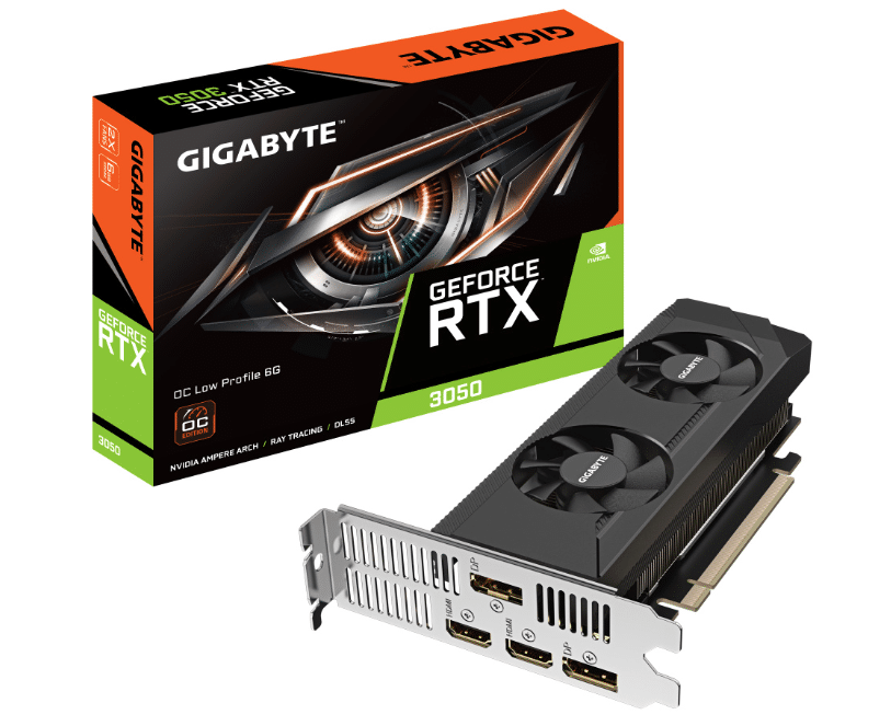 TARJETA DE VIDEO GIGABYTE GV-N3050OC-6GL / GDDR6 6GB / DP / HDMI / PCIE 4.0 / GAMA BAJA / LOW PROFILE