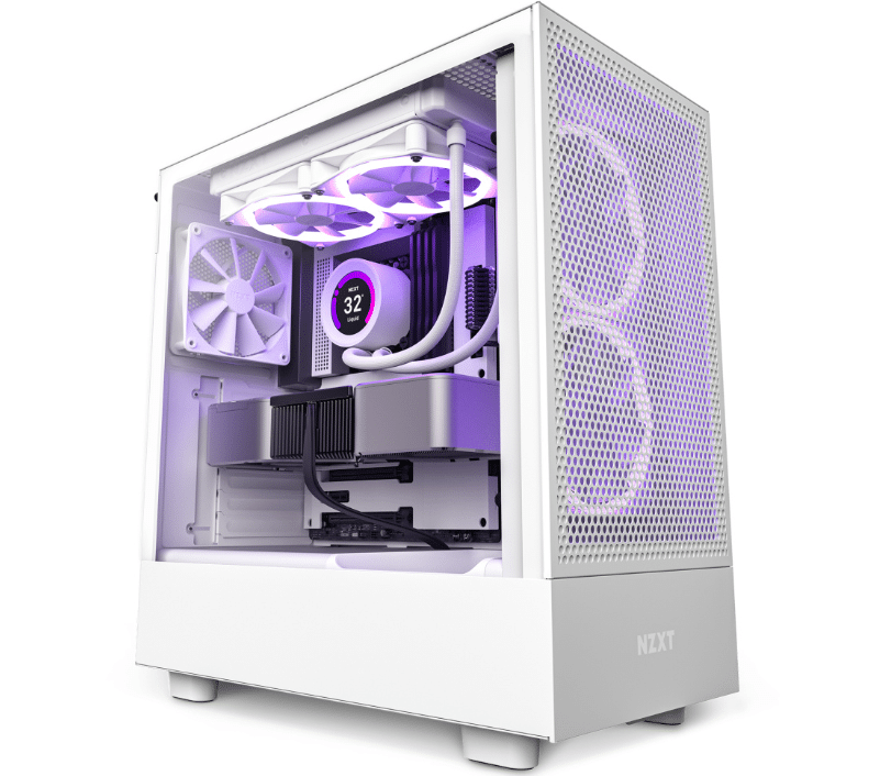GABINETE NZXT H5 FLOW/BLANCO/CON VENTANA/MIDI-TOWER/MICRO-ATX/GAMER