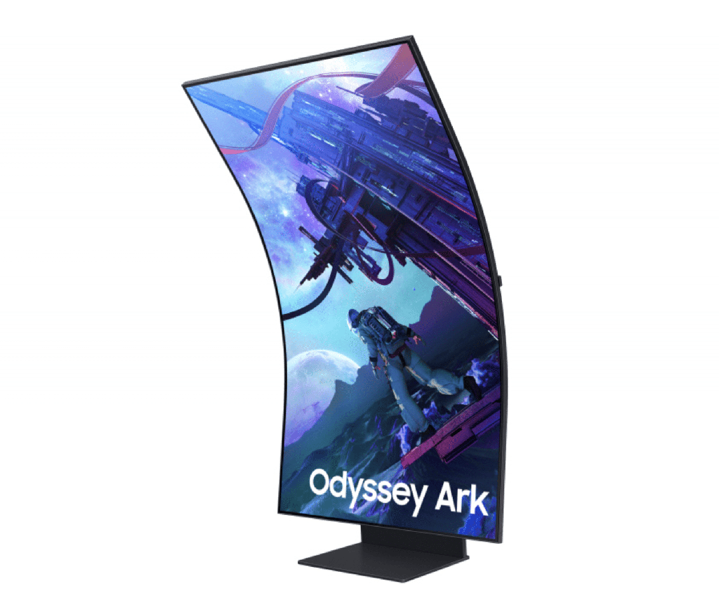 MONITOR LED SAMSUNG 55 PULGADAS, WIDESCREEN, GAMER, ODYSSEY ARK,UHD 3,840 X 2,160, 4K, NEGRO, PIVOT, 3 HDMI, 1 D. PORT, 1 LAN, 2 USB, CURVO, 165 HZ, 1000R, 1MS, BOCINAS