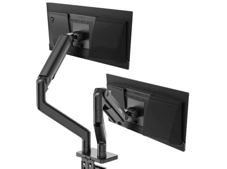 SOPORTE PARA MONITOR MSI MAG MT201D DOBLE MONITOR COLOR NEGRO TAMAÑO DE PANTALLA 17A 49 PUL. MAX PESO 20 KG