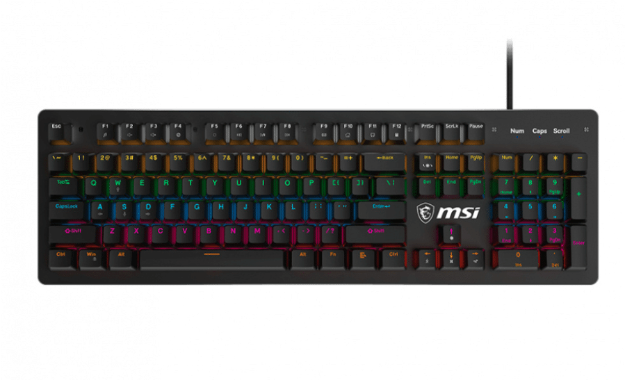 TECLADO ALAMBRICO MSI FORGE GK300 USB 2.0/RGB 9 MODOS