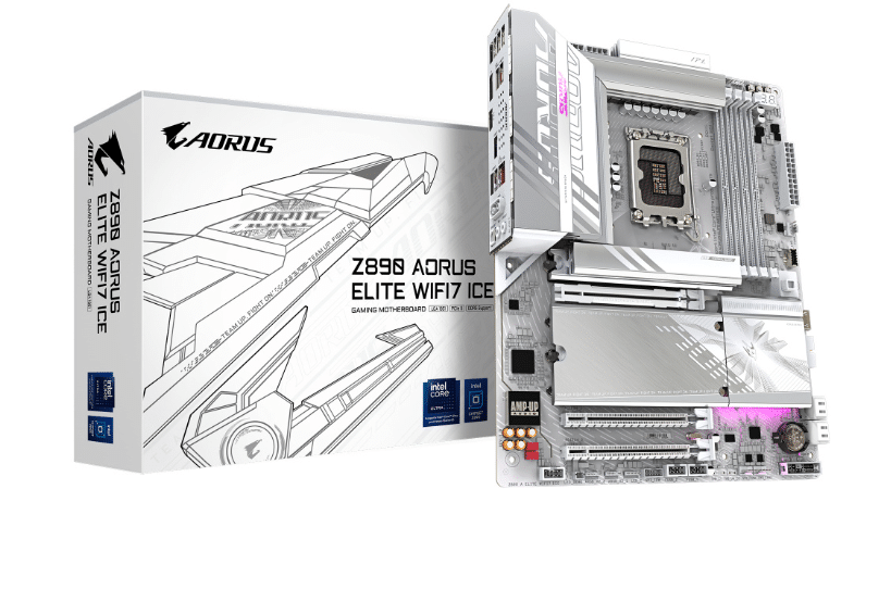 TARJETA MADRE GIGABYTE Z890 A ELITE WF7 ICE / DDR5 / SOCKET 1851 INTEL SERIE 2 / WIFI 7 / BT / GAMA ALTA