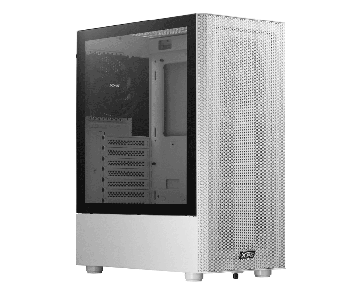 GABINETE XPG VALOR MESH MEDIA TORRE ATX 4 FAN CRISTAL TEMPLADO BLANCO (VALORMESHMT-WHCWW)