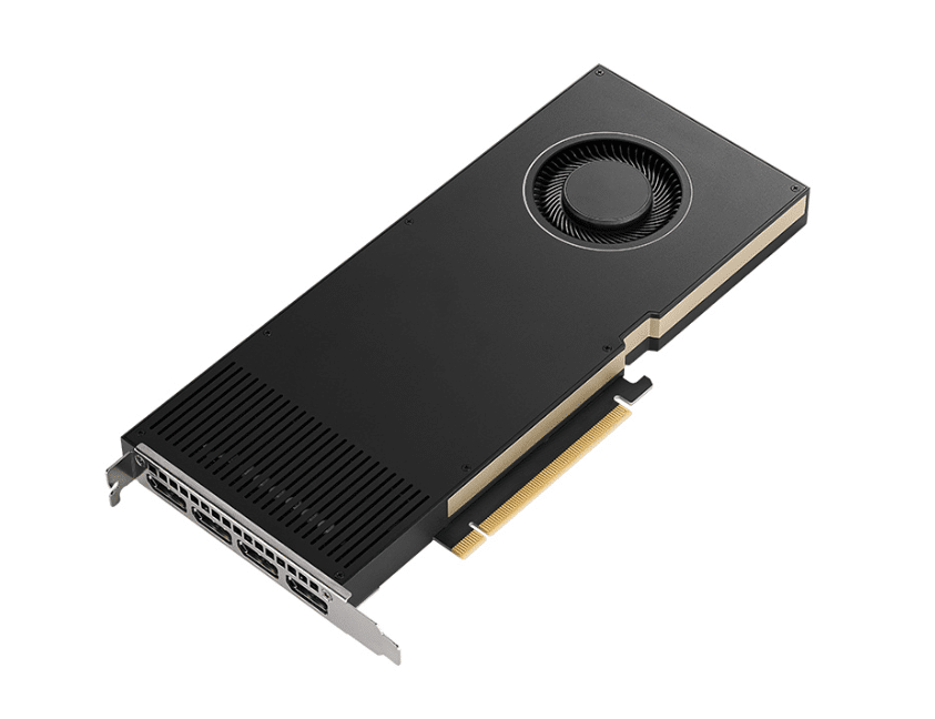 TARJETA DE VIDEO PNY NVIDIA QUADRO RTX A4000/PCIE X16 4.0/GDDR6/16 GB/4X DP 1.4A/GAMA ALTA