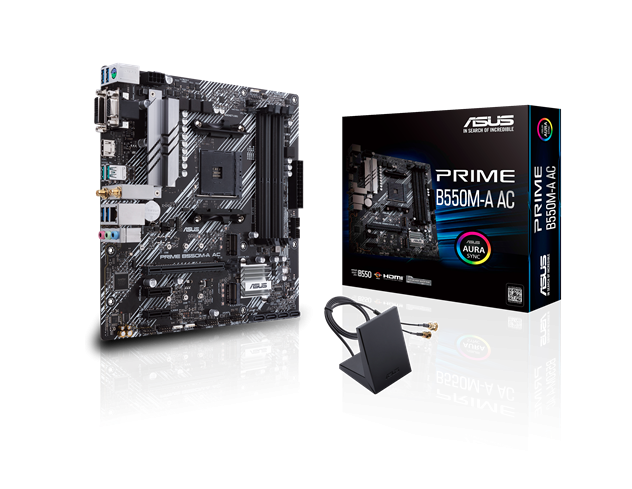 Tarjeta Madre ASUS Micro ATX PRIME B550M-A AC, S-AM4, AMD B550, HDMI, 128GB DRR4, para AMD