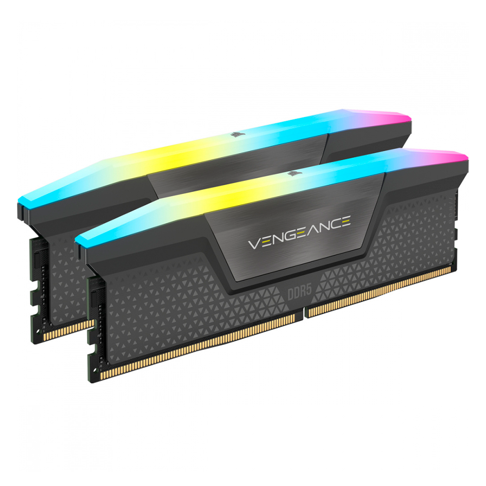 MEMORIA RAM CORSAIR DDR5  VENGEANCE RGB DIMM 5200MHZ  32GB (2 X 16 GB) C40  BLACK (CMH32GX5M2B5200C40)