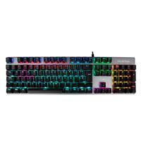 TECLADO GAMER BALAM RUSH ALBA KG745 / ALAMBRICO USB / SWITCH AZUL / ANTI GHOSTING / TECLAS PROGRAMABLES / 105 TECLAS / ILUMINACION LED / MULTIMEDIA / WIN - LINUX / GRIS-NEGRO / BR-929653