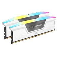MEMORIA CORSAIR VENGEANCE RGB 32GB (2X16GB) DDR5 DRAM 6400MT/S CL36  WHITE (CMH32GX5M2B6400C36W)
