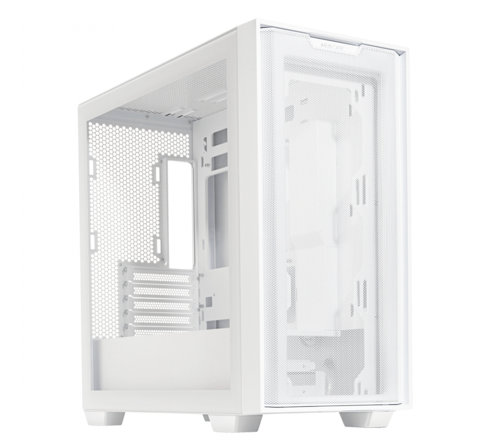 Gabinete ASUS A21 Case con Ventana, Mini-Tower, Micro ATX/Mini-ITX, USB 3.0, sin Fuente/Ventiladores Instalados, Blanco