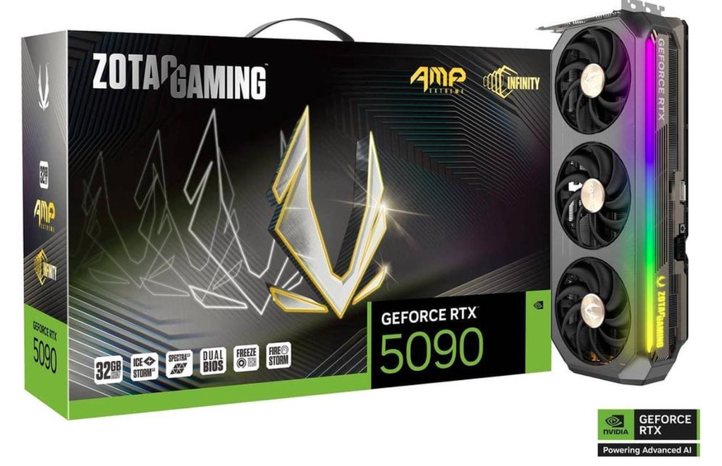 Tarjeta de Video ZOTAC GAMING GeForce RTX 5090 AMP Extreme INFINITY