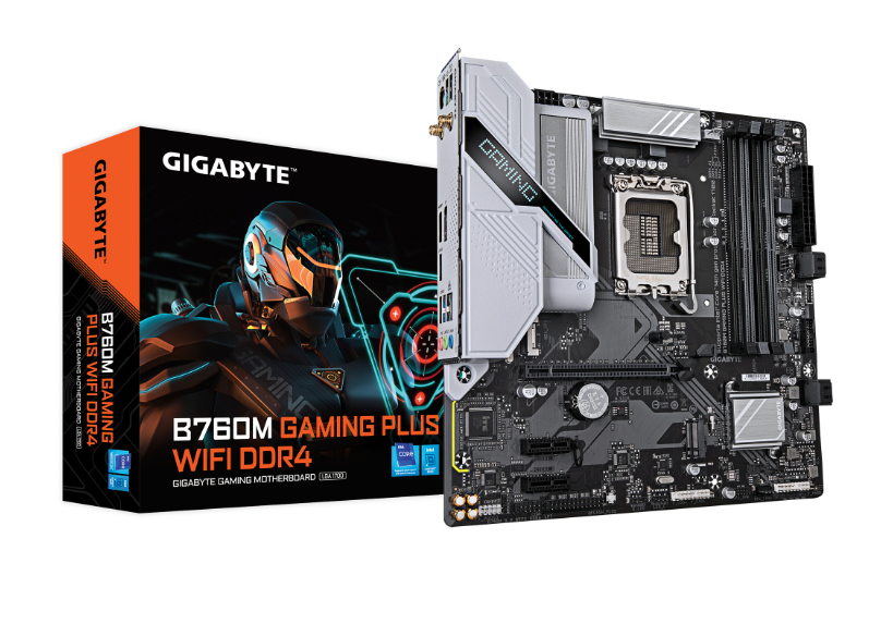 TARJETA MADRE GIGABYTE B760M GAMING PLUS DDR4 / INTEL SOCKET 1700 / DDR4 / WIFI 6 / BT 5.3 / GAMING