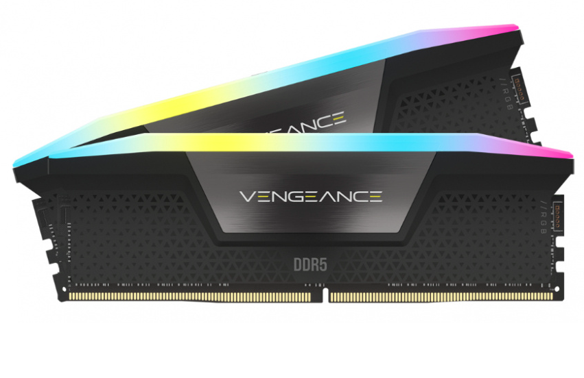 MEMORIA RAM CORSAIR DDR5  VENGEANCE RGB  64GB  DIMM (2 X 32GB)  5200 MHZ C40  BLACK