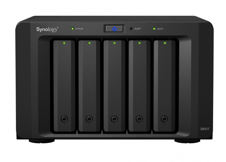 UNIDAD DE EXPANSION SYNOLOGY DX517 5 BAHIAS 3.5 Y 2.5 SATA HDD/SATA 2.5 SSD/HASTA 50TB/HOT-SWAP