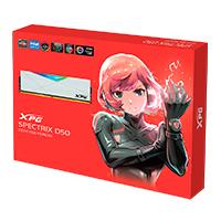 MEMORIA XPG SPECTRIX D50 UDIMM DDR4 16GB (2X8GB) PC4-25600 3200MHZ CL16 1.35V CON DISIPADOR PC/GAMER
