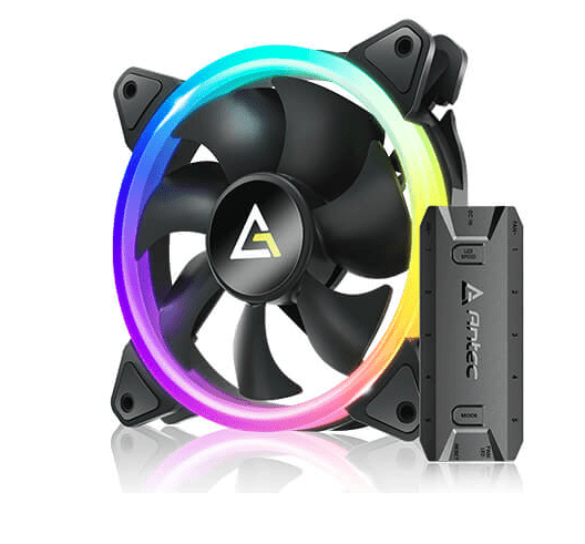 Ventilador Antec Neon 120 PWM ARGB, 120mm, 800 - 1600RPM, Negro - 3 Piezas pue