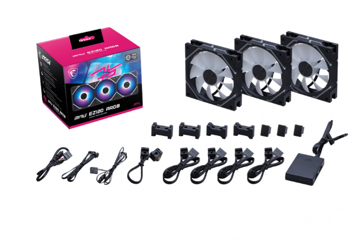 Ventilador Msi  Mpg Ez120 Argb /120mm/negro/gamer/kit 3/rgb