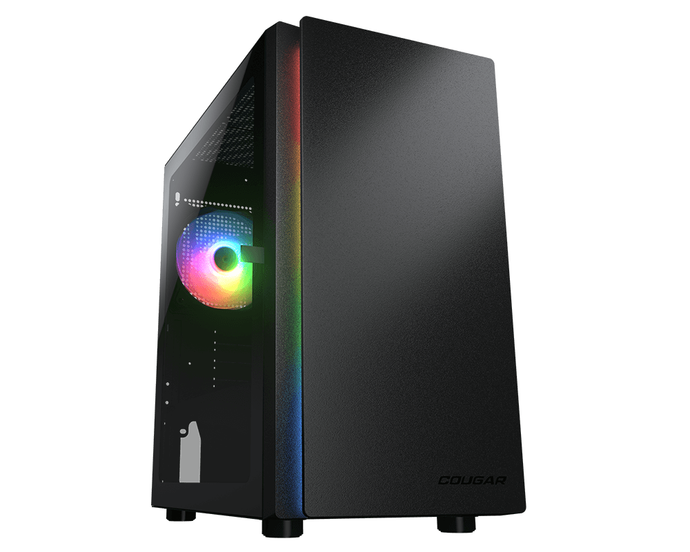 Gabinete Cougar Purity RGB con Ventana, Mini-Tower, Mini-ITX/Micro-ATX, USB 3.0/2.0, sin Fuente, 1 Ventilador ARGB Instalado, Negro