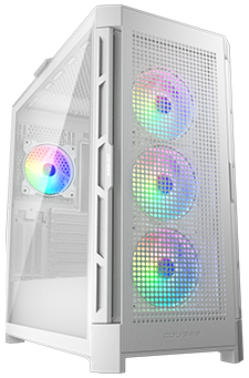 Gabinete Cougar Airface Pro RGB, Midi-Tower, ATX/CEB/EATX/Micro-ATX/Mini-ITX, USB 2.0/3.0, sin Fuente, 4 Ventiladores Instalados, Blanco