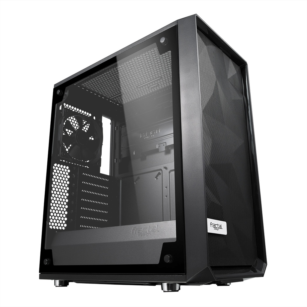 Gabinete Fractal Design Meshify C, Midi-Tower, ATX/Micro-ATX/Mini-ITX, USB 3.0, sin Fuente, 2 Ventiladores Instalados, Negro