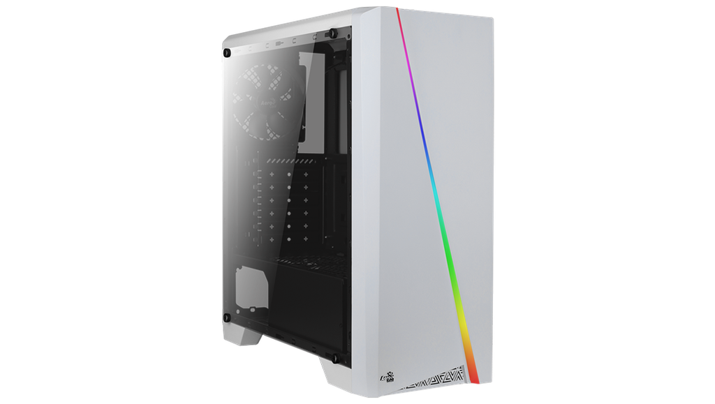 Gabinete Aerocool Cylon Tempered Glass-Blanco, Midi-Tower, ATX/Micro-ATX/Mini-ITX, USB 2.0/3.0, sin Fuente, 1 Ventilador Instalado, Blanco