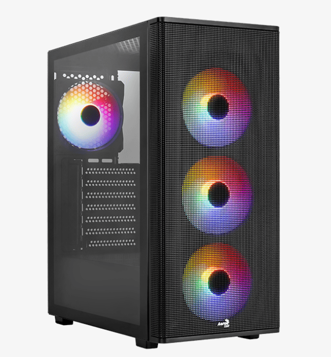 Gabinete Aerocool Designer G-bk-v2 Negro Cristal Templado Rgb Atx/matx/mitx