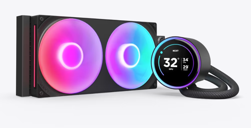 Enfriamiento Liquido Nzxt Kraken Elite 280 V2 Rgb Black 280mm Con Pantalla Led
