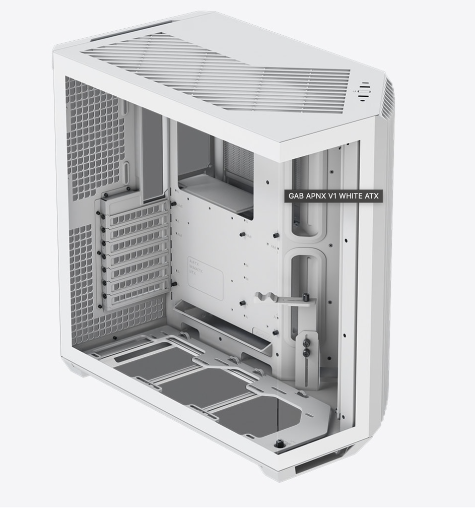 Gabinete APNX V1, Midi-Tower, ATX. Color Blanco
