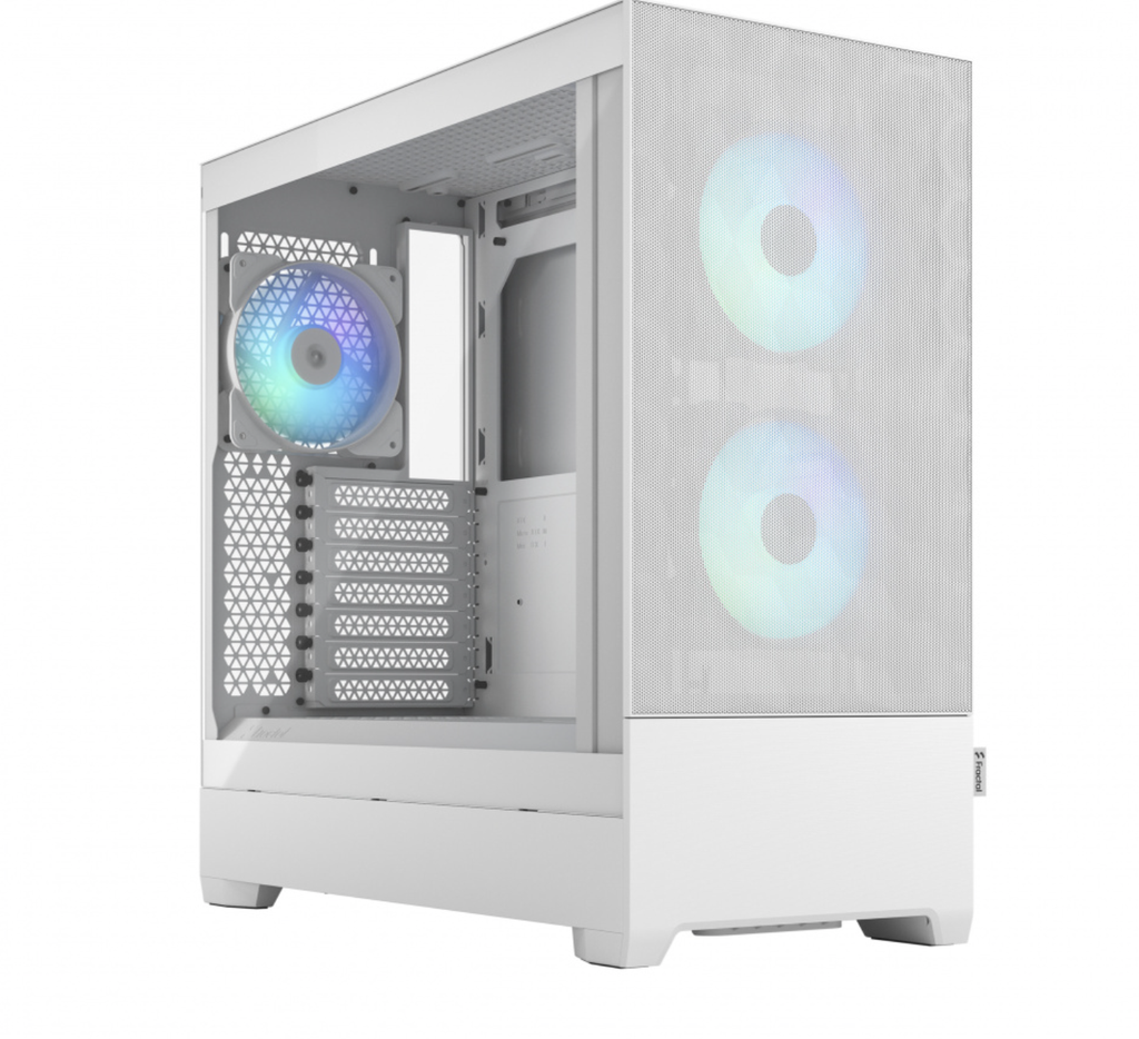 Gabinete Fractal Design Pop Air con Ventana RGB, ATX, Mini-ITX/ATX/Micro-ATX, USB 3.0, sin Fuente, Blanco
