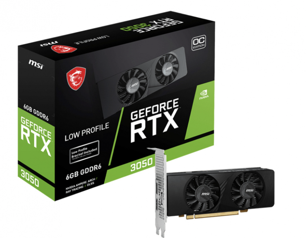 Tarjeta de Video Msi Geforce Rtx 3050 Lp 6g Oc 6gb Ddr6 Core 2304 70w