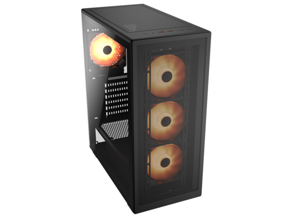 Gabinete Cougar Mx220 Negro Rgb Crist Temp Atx