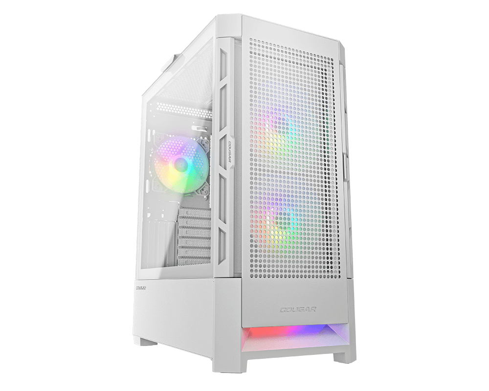 Gabinete Cougar Airface Blanco Rgb Cristal Temp Eatx