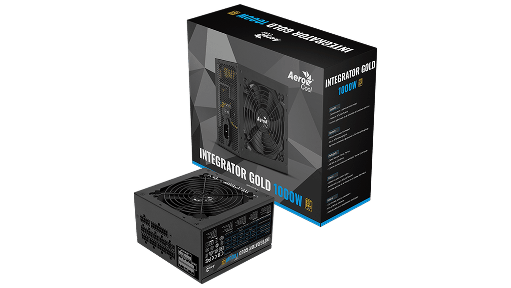 Fuente de Poder Aerocool Integrator 1000w 80 Plus Gold Pcie5.0