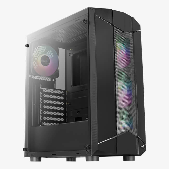 Gabinete Aerocool Sentinel Negro Argb, Atx