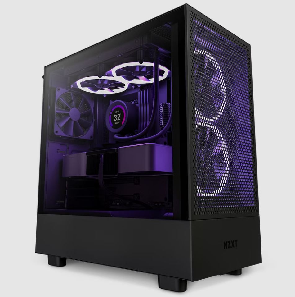 Gabinete Nzxt H5 Flow Rgb Negro, Atx