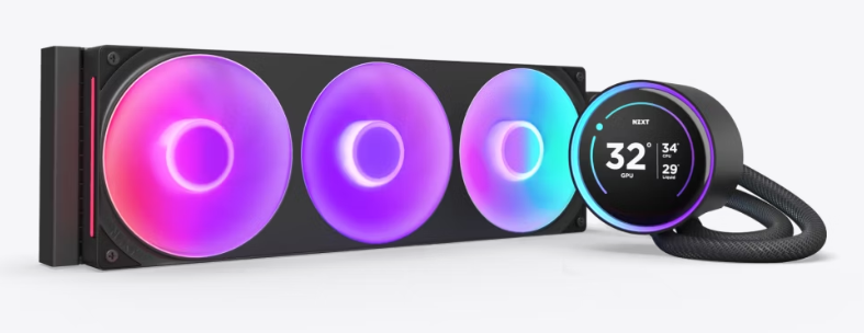Enfriamiento Liquido Nzxt Kraken Elite 360 Rgb V2 Black 360mm Con Pantalla Led