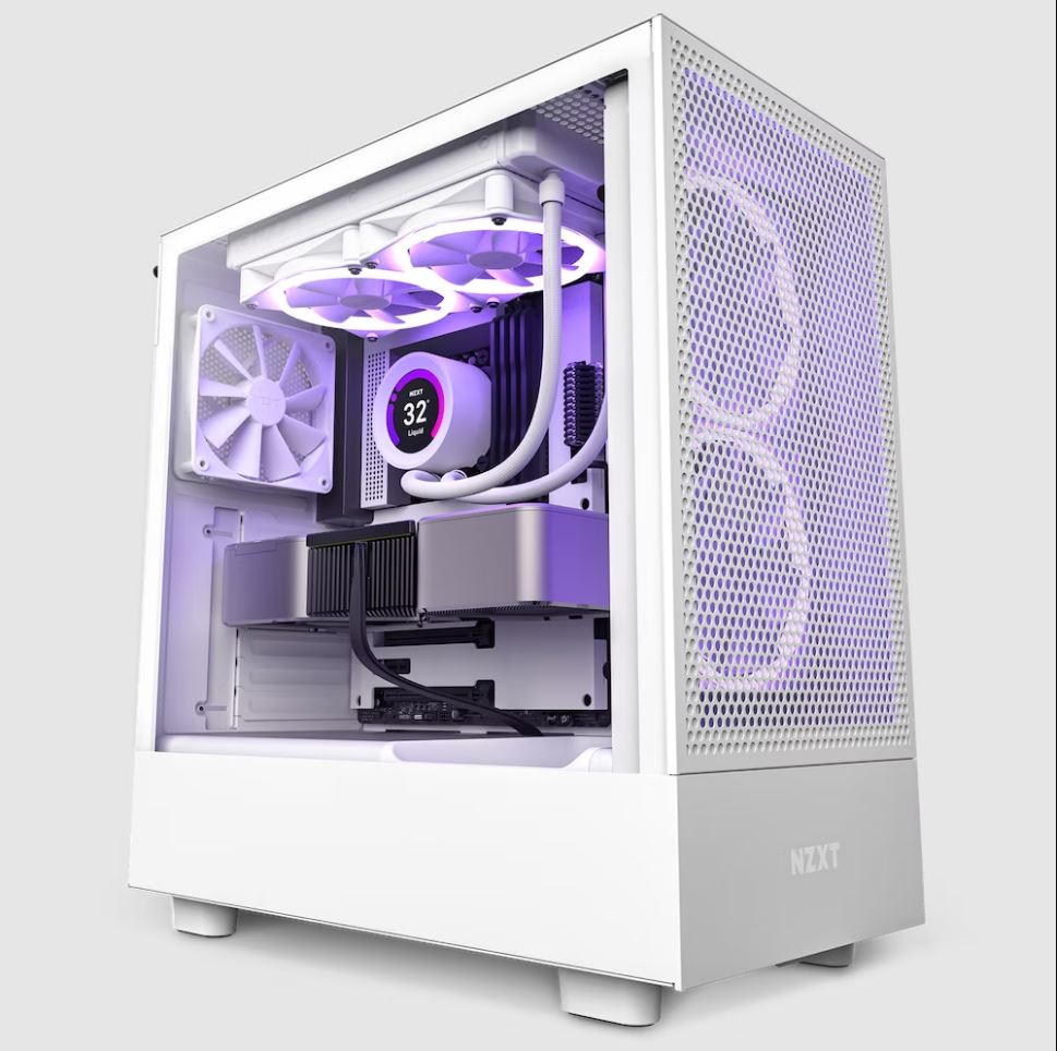 Gabinete Nzxt H5 Flow Compact Blanco, Atx