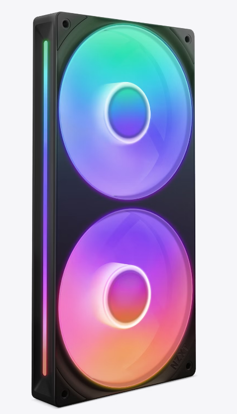 Kit 2 Ventiladores Nzxt U240 Unibody Rgb Black 240mm Single Frame