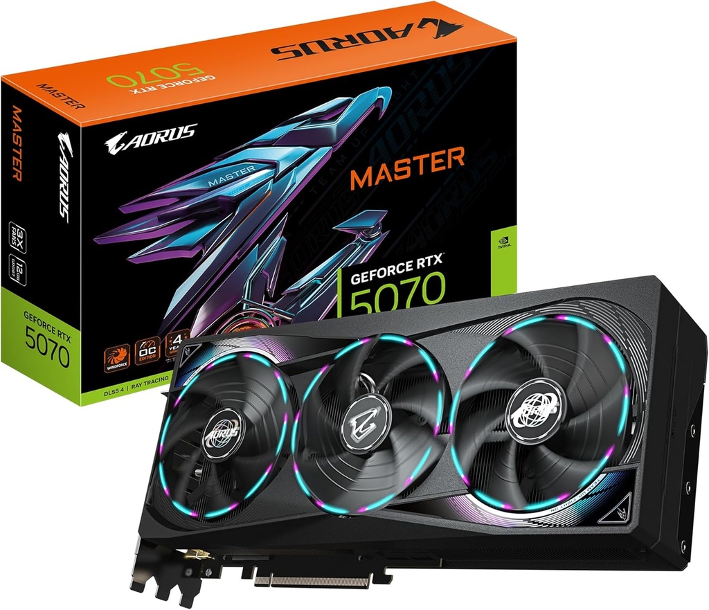 Tarjeta De Video Gigabyte Gv-n5070aorus M-12gd / Rtx 5070 / Gddr7 12 Gb / Pcie 5.0 / Dp 2.1 / Hdmi