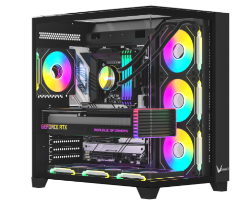 Gabinete Formula Crystal Z9 Floe, Mid Atx, Usb 3.0, Type-c,black