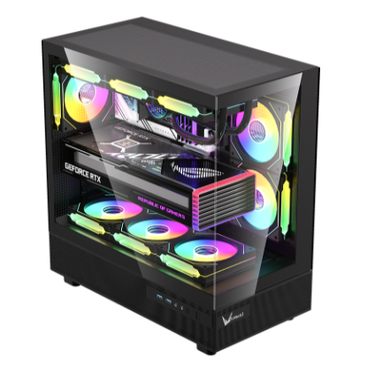 Gabinete Formula Crystal Z8 Cosmic, Mid Atx, Usb 3.0/2.0,type-c, Black