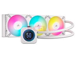 Disipador Con Enfriamiento Liquido Corsair Con Pantalla Icue H150i Elite Lcd Xt, Blanco/ 360 Mm/