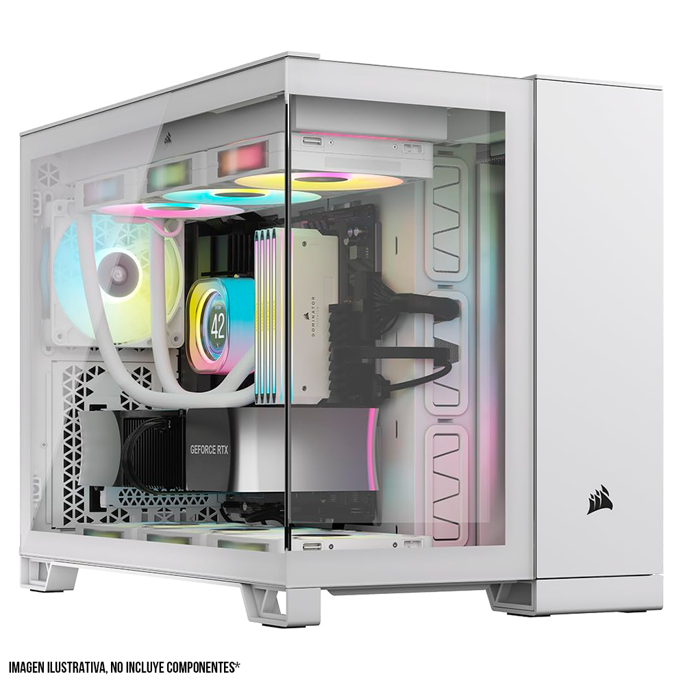 Gabinete Corsair 2500x Link /blanco /semitorre/microatx-mitx / Cristal Templado/gamer/ Rgb