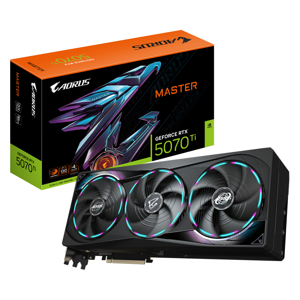 Tarjeta de Video Gigabyte NVIDIA AORUS GeForce RTX 5070 Ti Master, 16GB 256-bit GDDR7