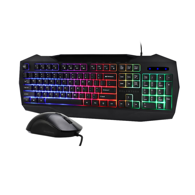 Kit Teclado Y Mouse Balam Rush Squad Master Ktm333 / Multimedia / Ergonomico / Alambrico /